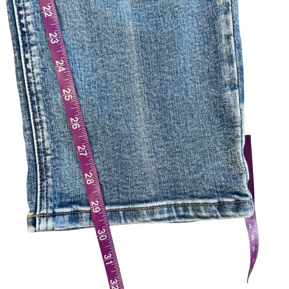 KanCan Jeans Women's Size 30 10 Blue High Rise Straight Distressed 1182 - Picture 9 of 12